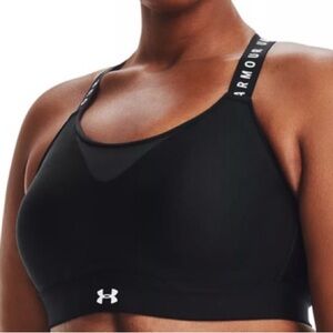 Under Armour Black Sports Bra with Logo Straps